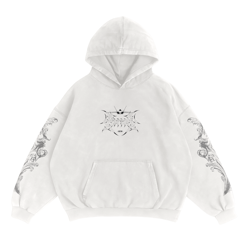LIMITED - F-22 RAPTOR x WHITE MONSTER HOODIE - WHITE
