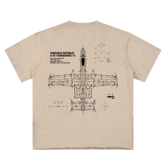 A-10 THUNDERBOLT II "WARTHOG" T-SHIRT - KHAKI