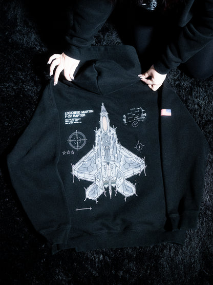 LIMITED - F-22 RAPTOR CHROMA HOODIE - SHADOW