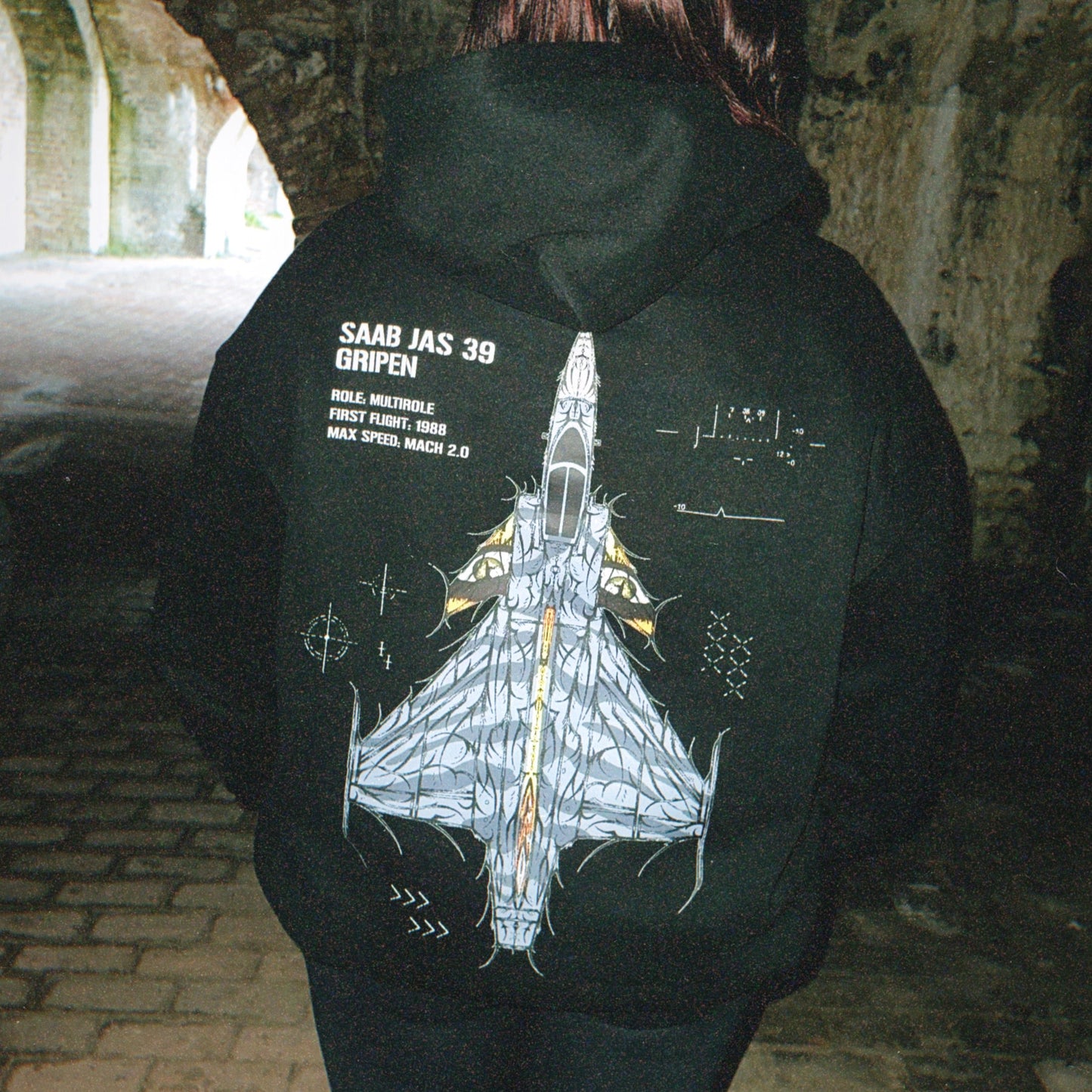 LIMITED - SAAB JAS 39 GRIPEN CHROMA HOODIE - CZECH TIGER