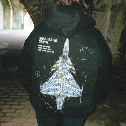 LIMITED - SAAB JAS 39 GRIPEN CHROMA HOODIE - CZECH TIGER