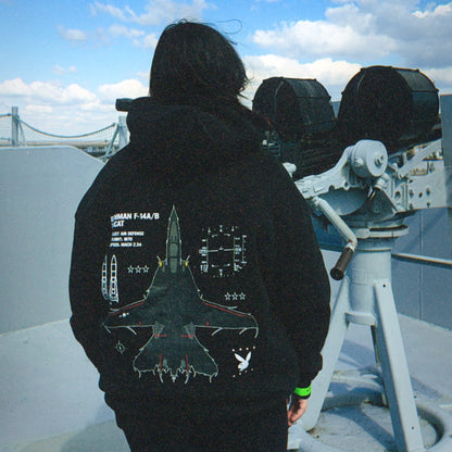 LIMITED - F-14 TOMCAT CHROMA HOODIE - ONYX