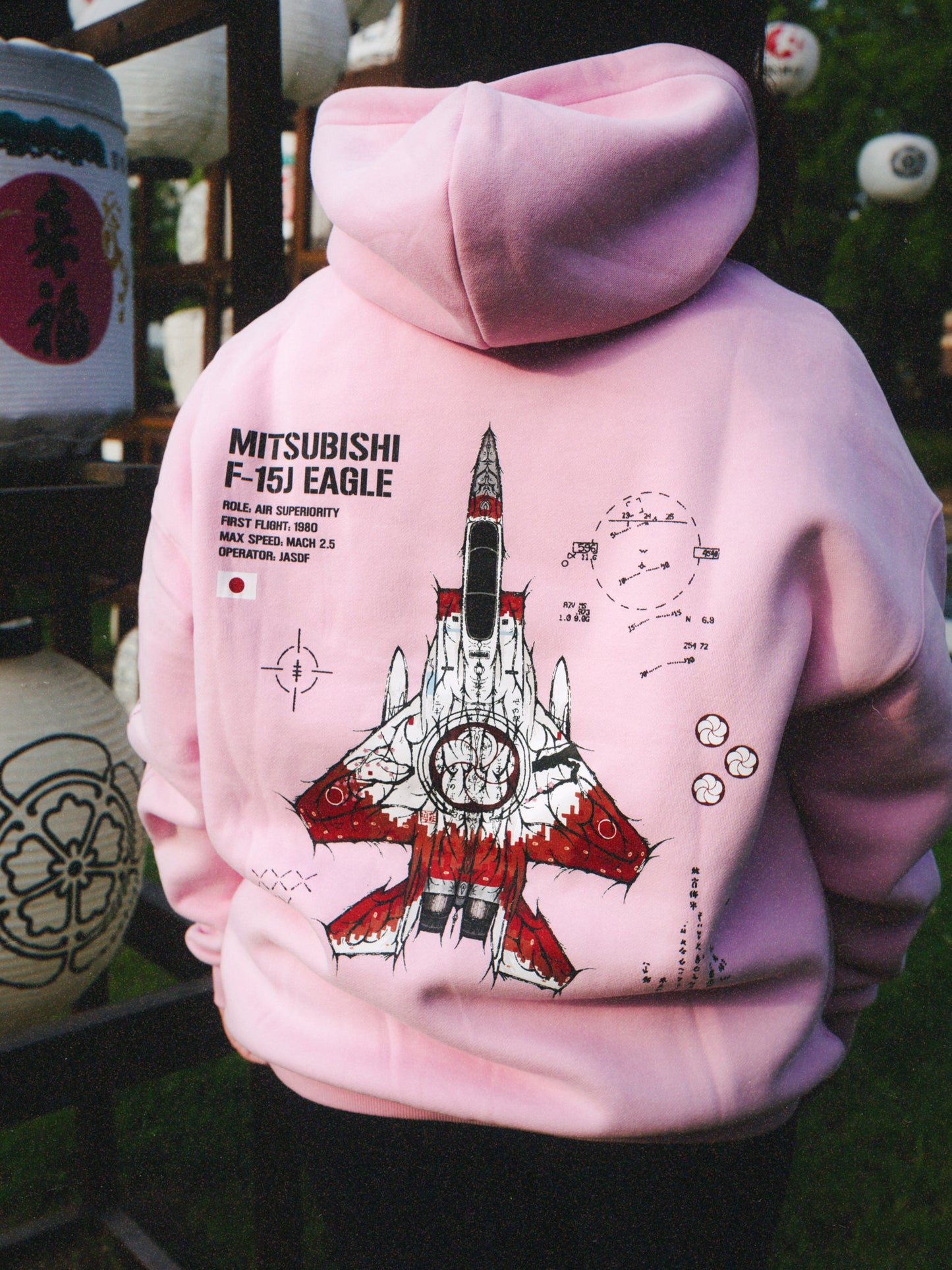 LIMITED - F-15J EAGLE HOODIE - CHERRY