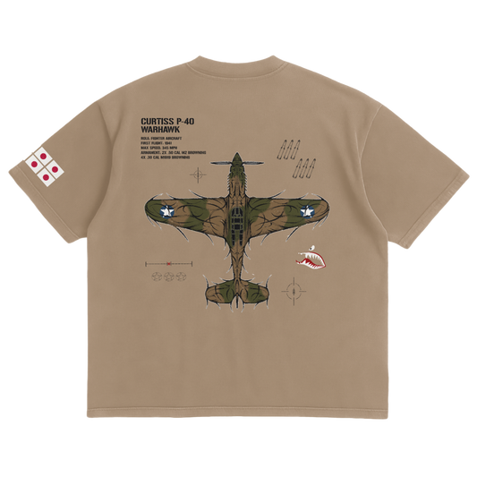 LIMITED - P-40 WARHAWK TAN SHIRT - HERITAGE CAMO