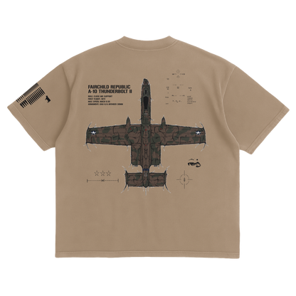LIMITED - A-10 THUNDERBOLT II "WARTHOG" TAN SHIRT - HERITAGE CAMO