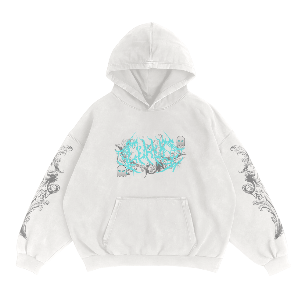 WHITE MONSTER WAIFU HOODIE - WHITE