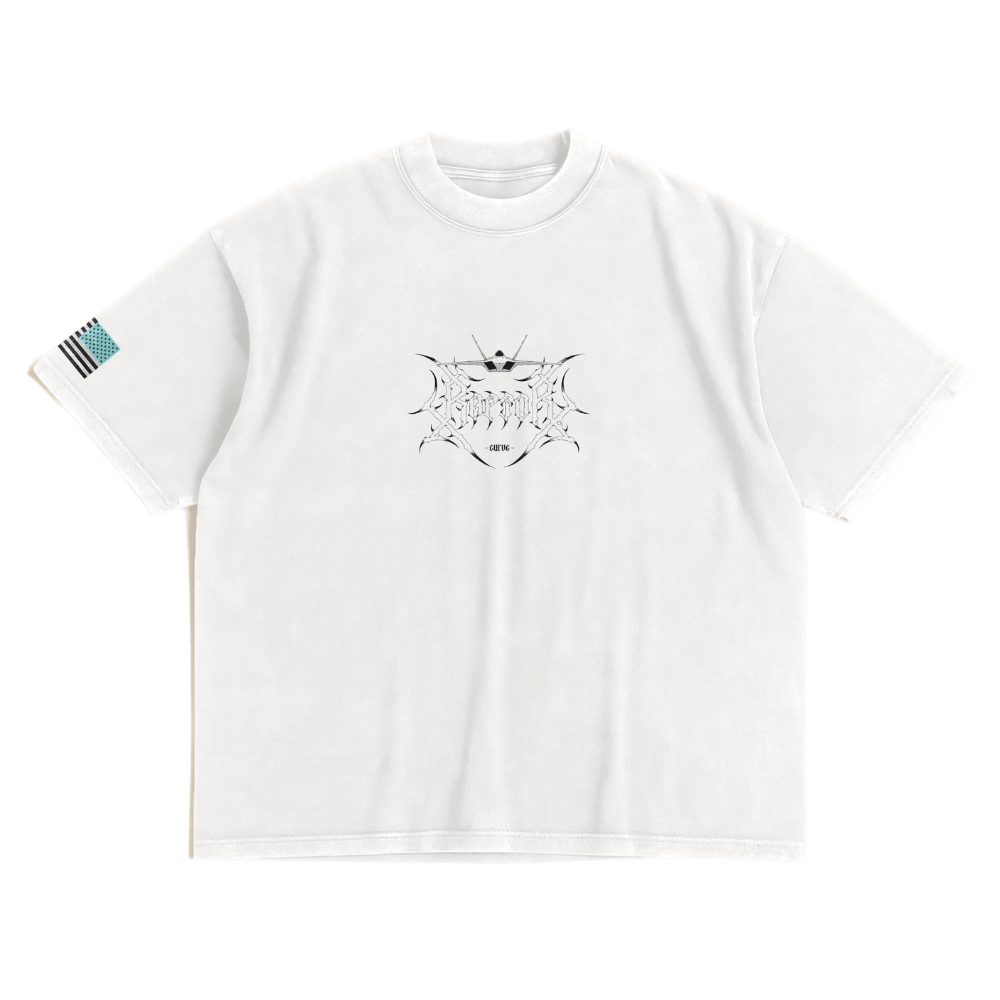 LIMITED - F-22 RAPTOR x WHITE MONSTER SHIRT - WHITE