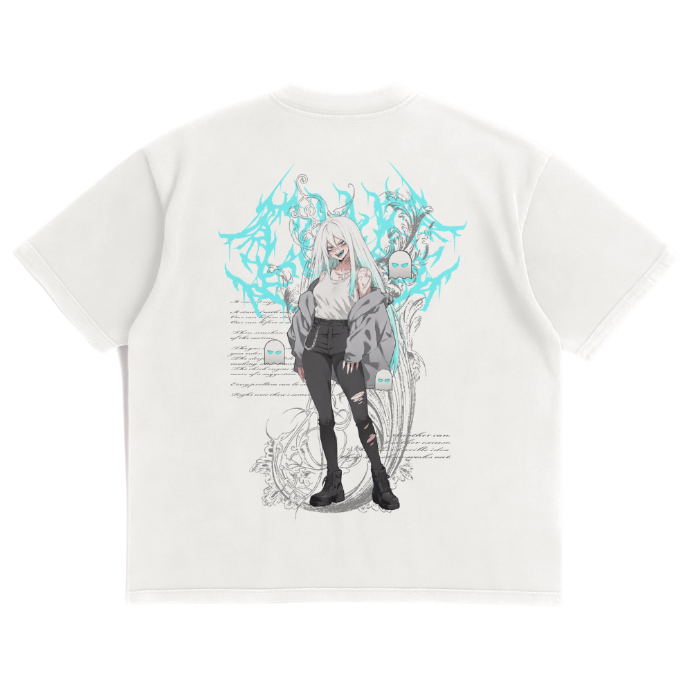 WHITE MONSTER WAIFU SHIRT - WHITE