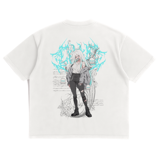 WHITE MONSTER WAIFU SHIRT - WHITE