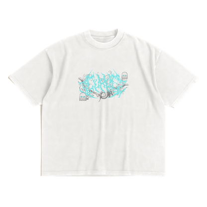 WHITE MONSTER WAIFU SHIRT - WHITE