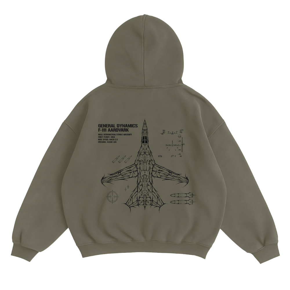 F-111 AARDVARK HOODIE - MUD