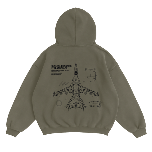 F-111 AARDVARK HOODIE - MUD