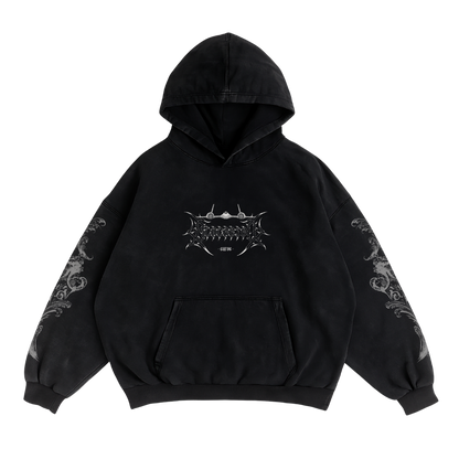 LIMITED - SR-71 BLACKBIRD x WHITE MONSTER HOODIE - BLACK