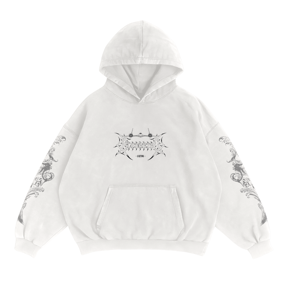 LIMITED - SR-71 BLACKBIRD x WHITE MONSTER HOODIE - WHITE