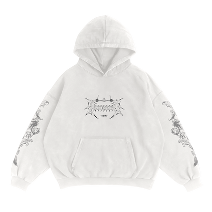 LIMITED - SR-71 BLACKBIRD x WHITE MONSTER HOODIE - WHITE