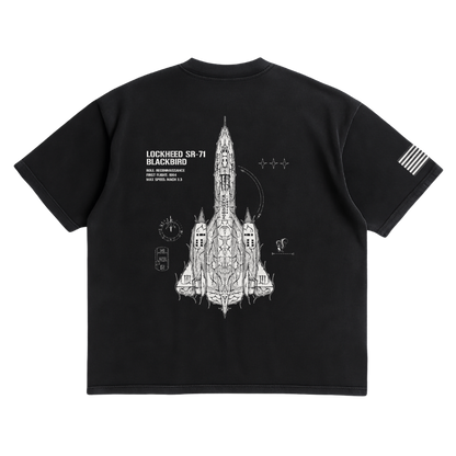 LIMITED - SR-71 BLACKBIRD  x WHITE MONSTER SHIRT - BLACK