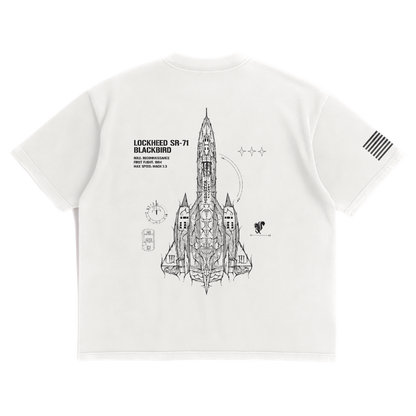 LIMITED - SR-71 BLACKBIRD x WHITE MONSTER SHIRT - WHITE