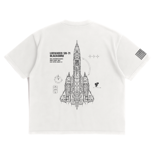LIMITED - SR-71 BLACKBIRD x WHITE MONSTER SHIRT - WHITE
