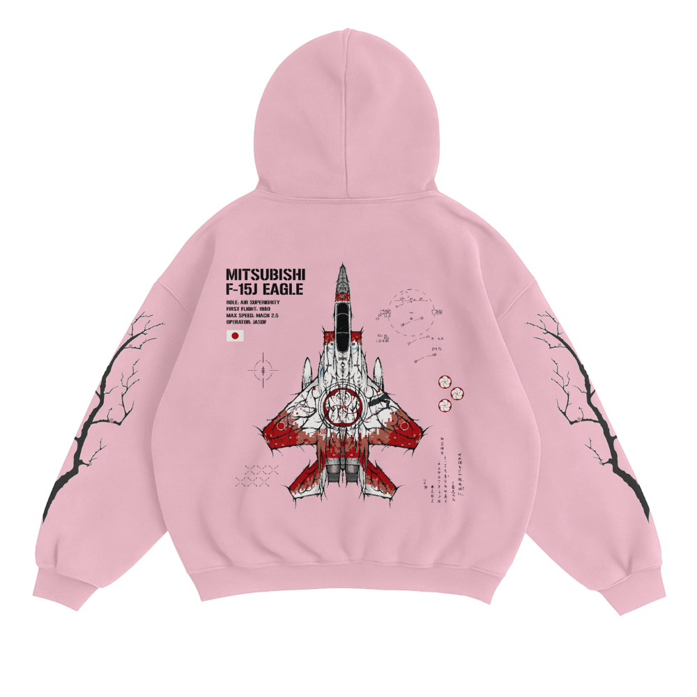 LIMITED - F-15J EAGLE HOODIE - CHERRY