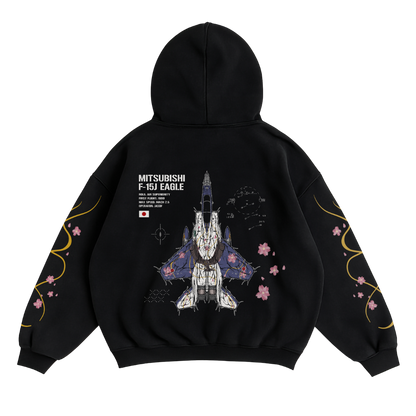 LIMITED - F-15J EAGLE WINGS HOODIE - BLACK