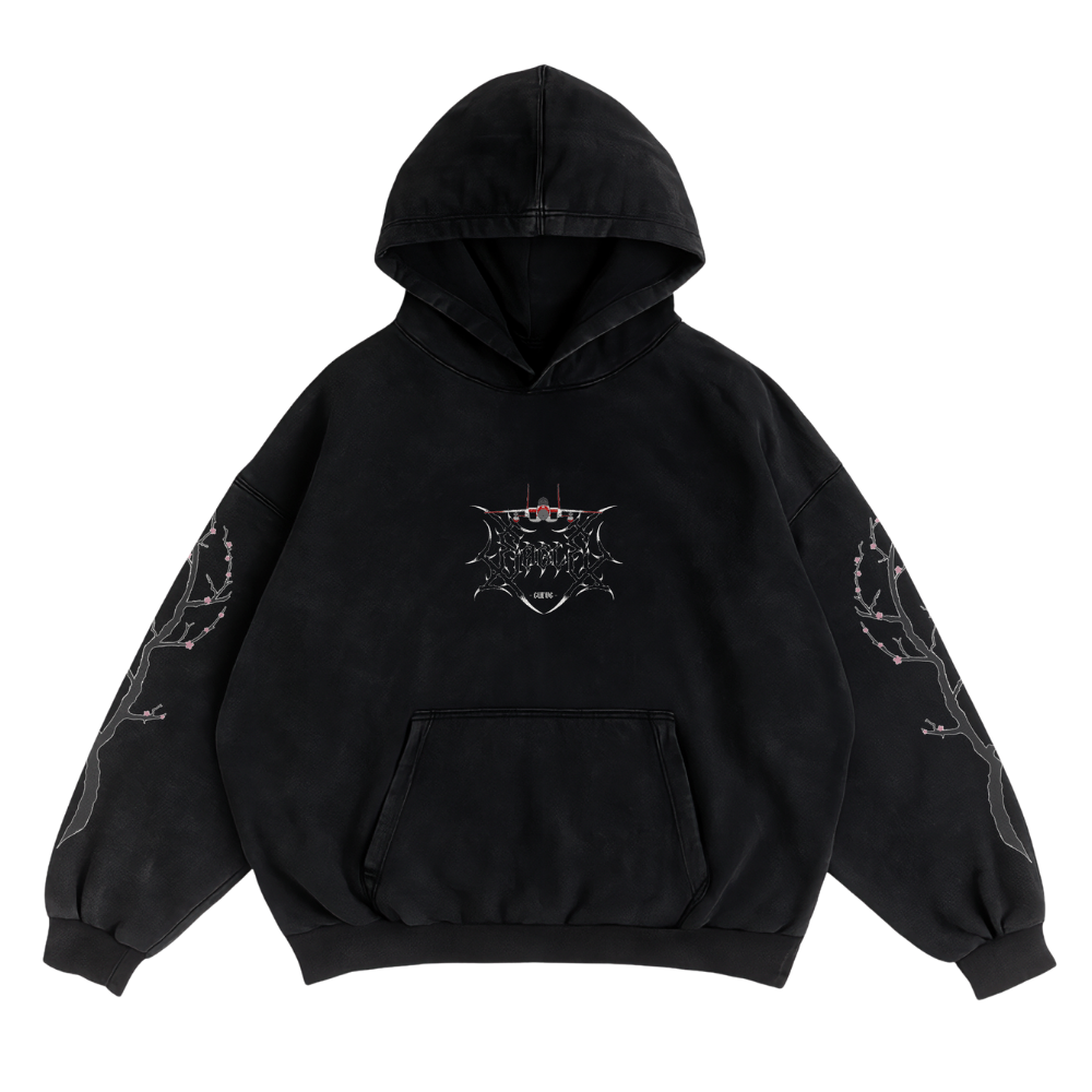 LIMITED - F-15J EAGLE DIGITAL CHERRY HOODIE - BLACK