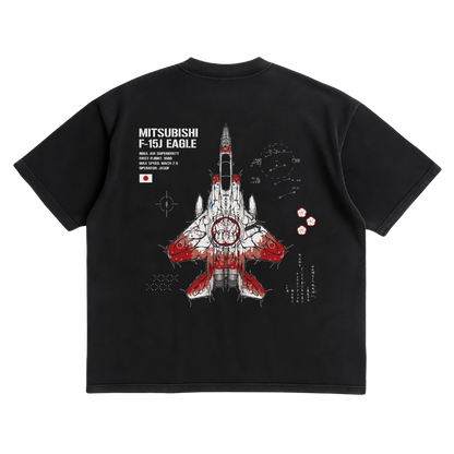LIMITED - F-15J EAGLE DIGITAL CHERRY SHIRT - BLACK