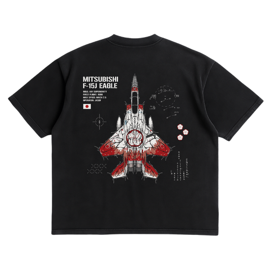 LIMITED - F-15J EAGLE DIGITAL CHERRY SHIRT - BLACK