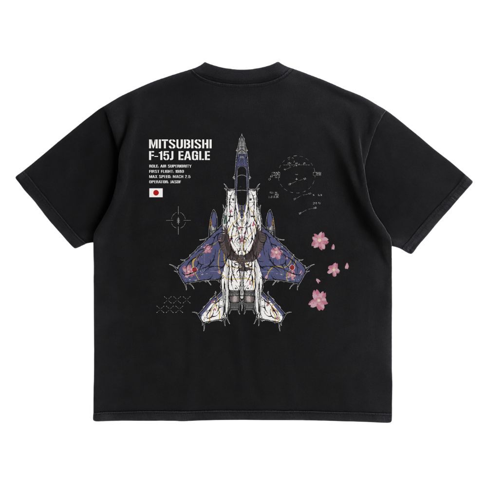 LIMITED - F-15J EAGLE WINGS SHIRT - BLACK