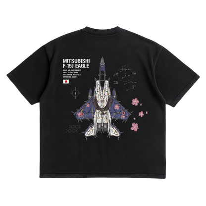 LIMITED - F-15J EAGLE WINGS SHIRT - BLACK