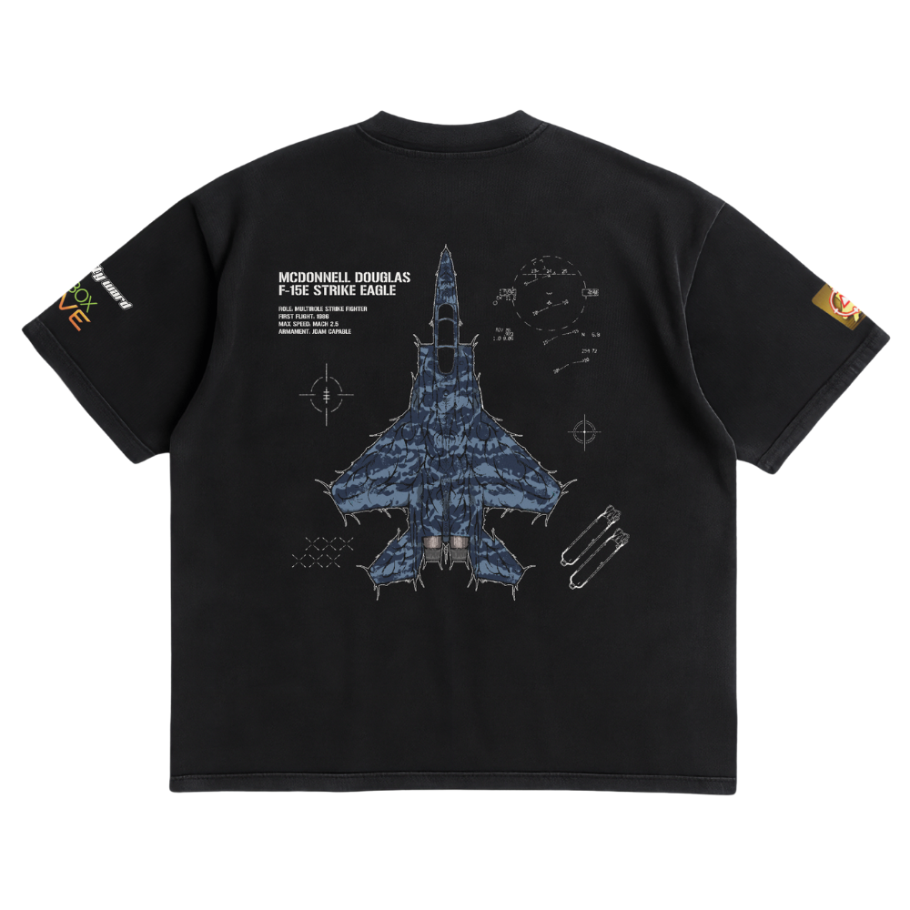 LIMITED - MW2 F-15E STRIKE EAGLE SHIRT - BLUE TIGER CAMO