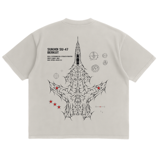 SU-47 BERKUT LUX TEE - CREAM