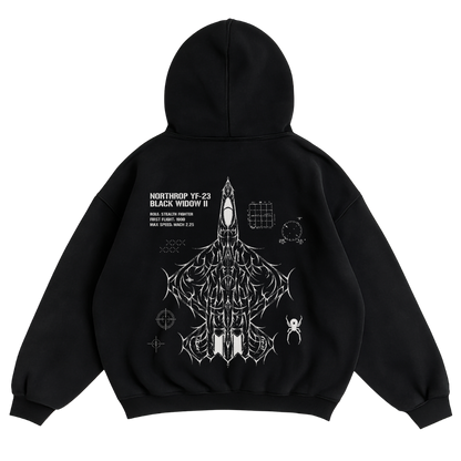 YF-23 BLACK WIDOW II CYBERSIGILISM HOODIE