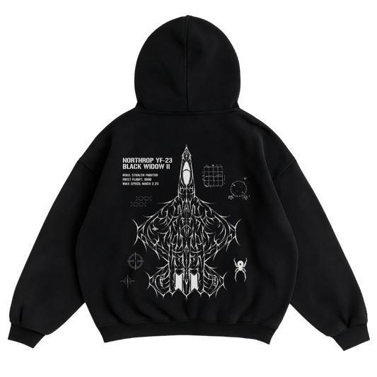 YF-23 BLACK WIDOW II CYBERSIGILISM HOODIE