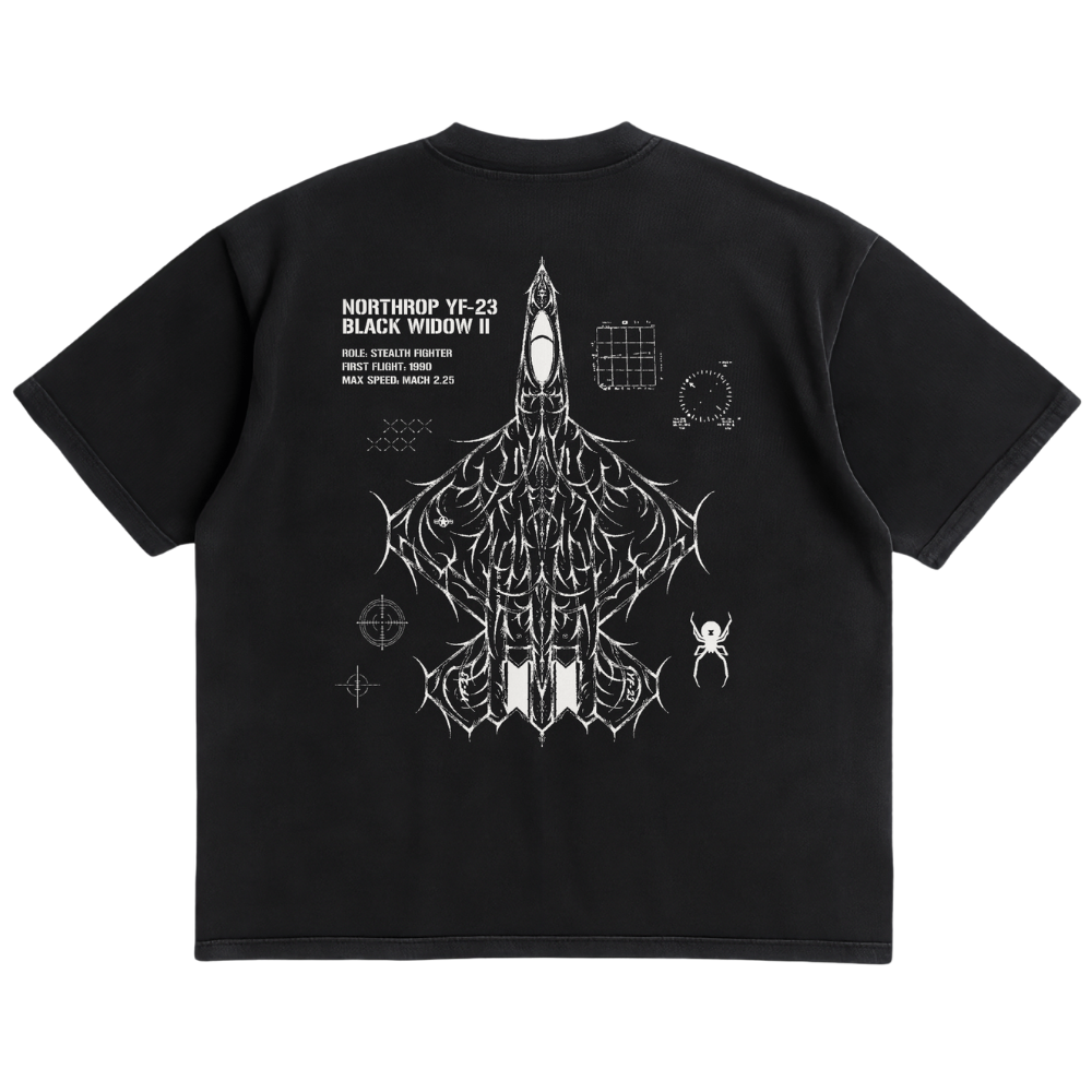 YF-23 BLACK WIDOW II CYBERSIGILISM SHIRT