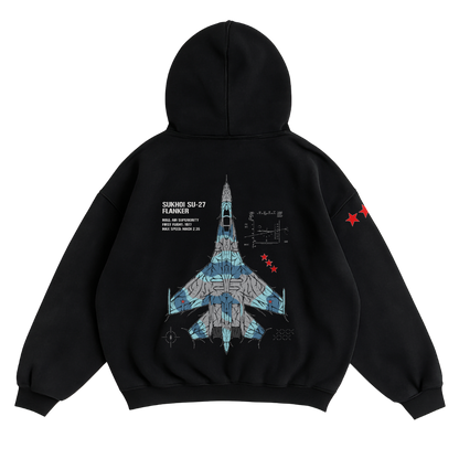 LIMITED - SU-27 FLANKER CHROMA HOODIE - SOVIET BLUE