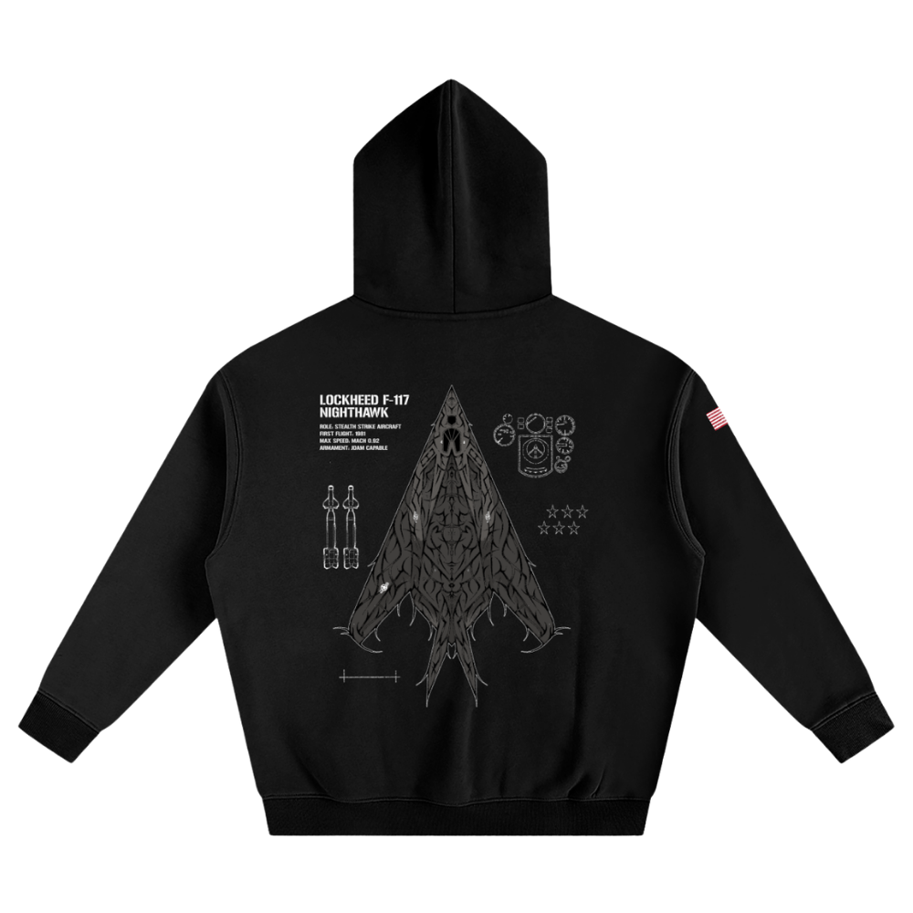 LIMITED - F-117 NIGHTHAWK CHROMA HOODIE - ONYX