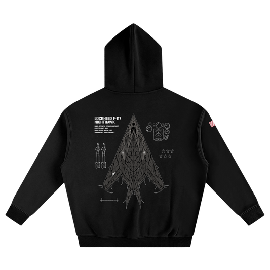LIMITED - F-117 NIGHTHAWK CHROMA HOODIE - ONYX