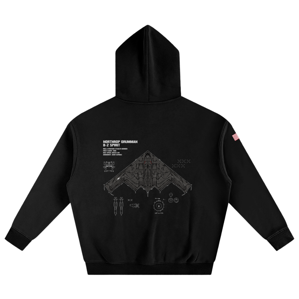 LIMITED - B-2 SPIRIT CHROMA HOODIE - WRAITH