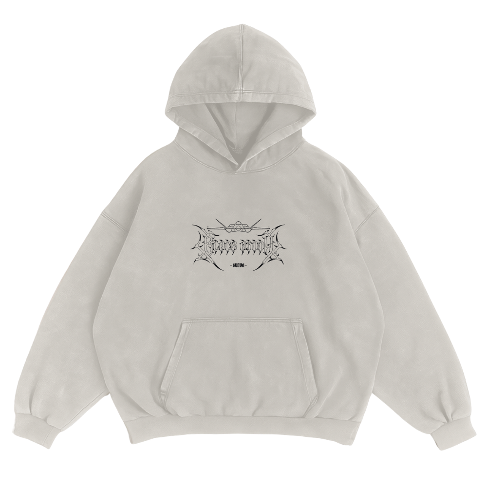 YF-23 BLACK WIDOW II WASHED HOODIE - CREAM
