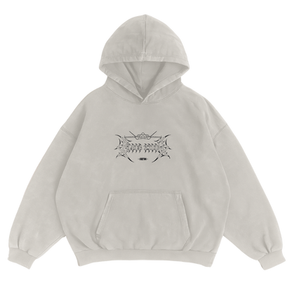 YF-23 BLACK WIDOW II WASHED HOODIE - CREAM