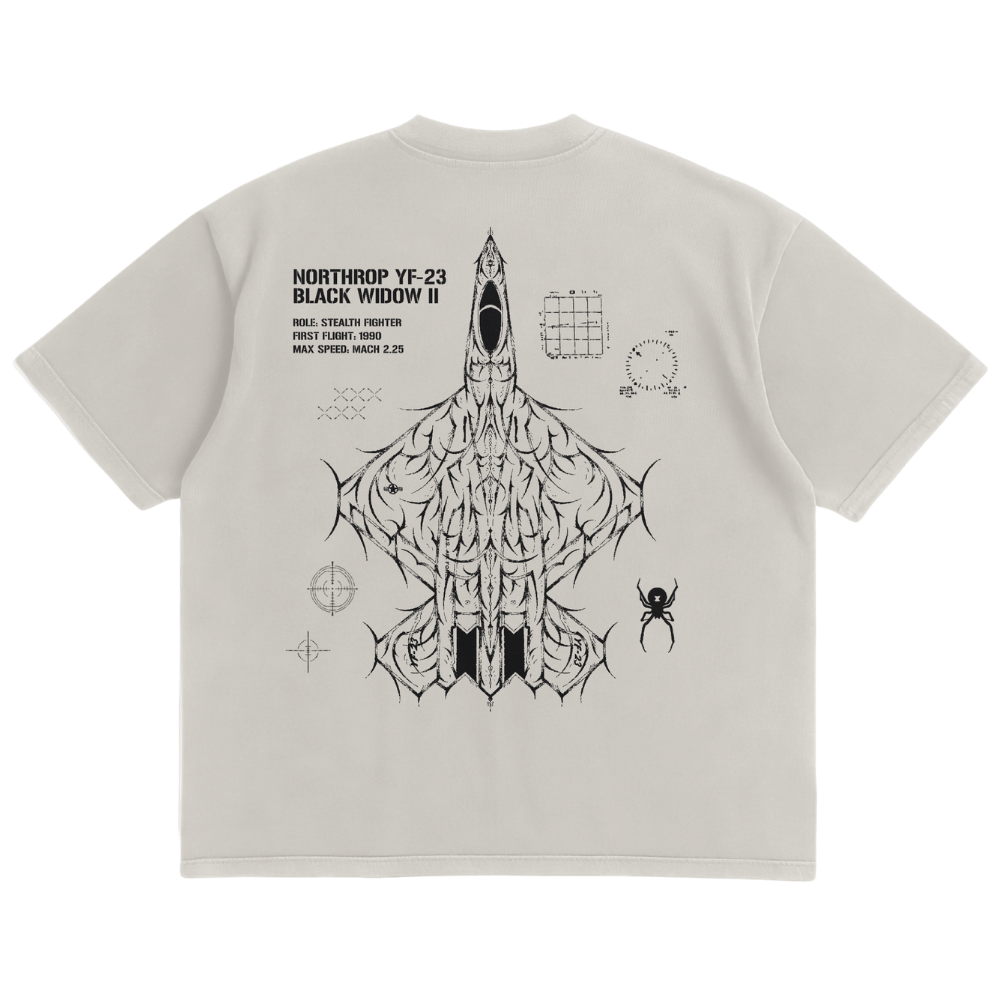 YF-23 BLACK WIDOW II LUX SHIRT - CREAM