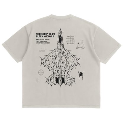 YF-23 BLACK WIDOW II LUX SHIRT - CREAM