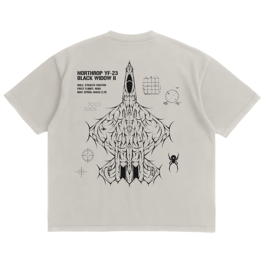 YF-23 BLACK WIDOW II LUX SHIRT - CREAM