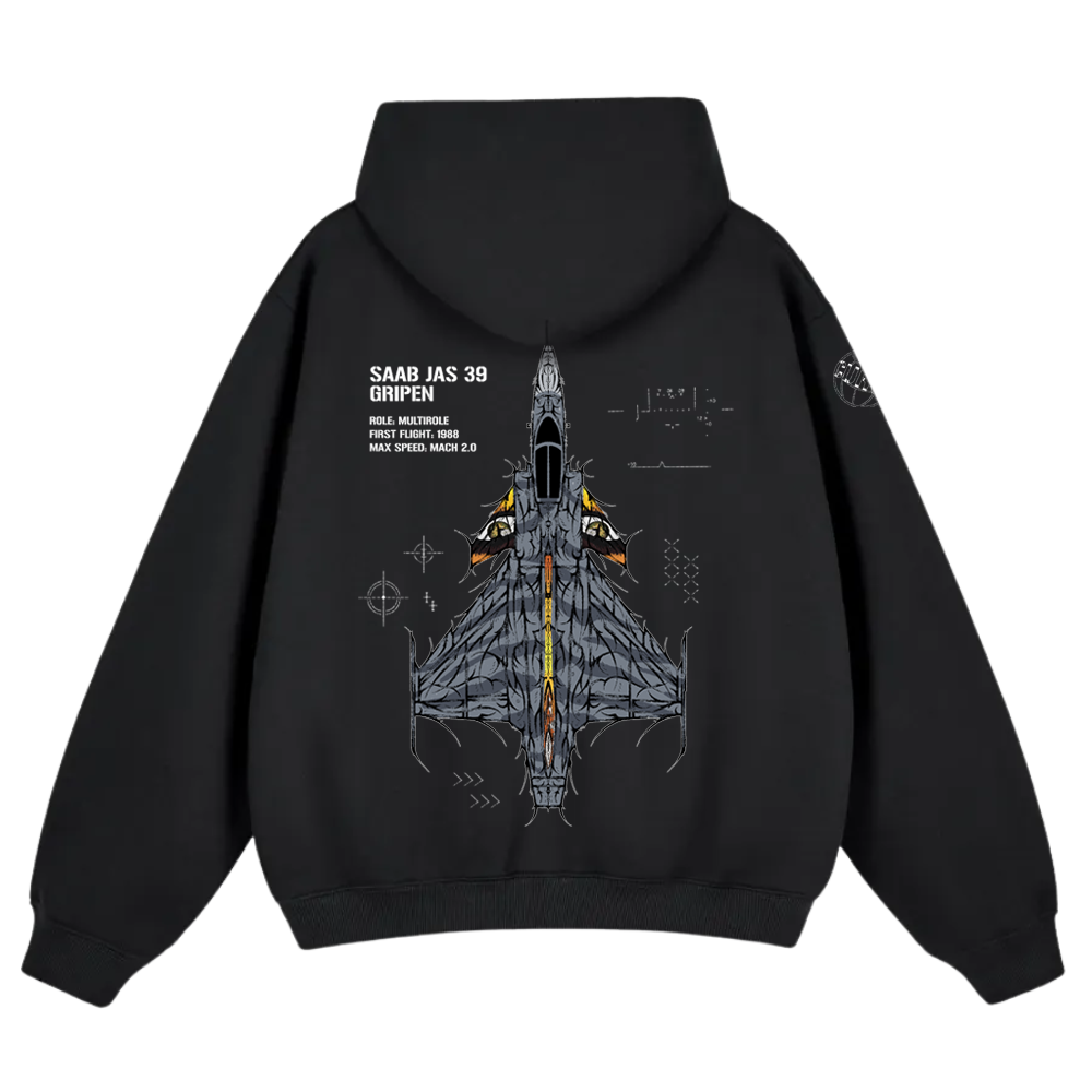 LIMITED - SAAB JAS 39 GRIPEN CHROMA HOODIE - CZECH TIGER