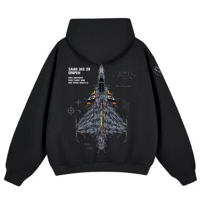 LIMITED - SAAB JAS 39 GRIPEN CHROMA HOODIE - CZECH TIGER