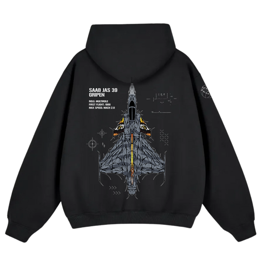 LIMITED - SAAB JAS 39 GRIPEN CHROMA HOODIE - CZECH TIGER