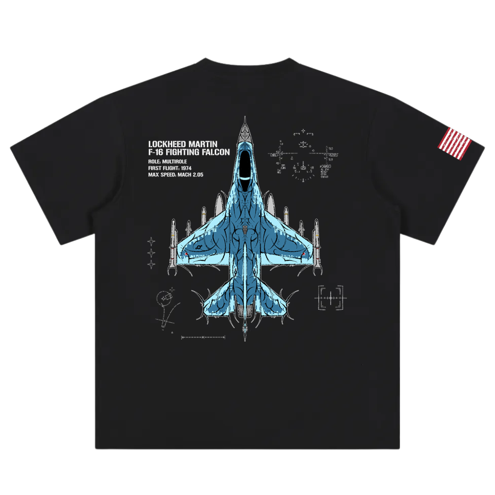 LIMITED - F-16 FIGHTING FALCON CHROMA SHIRT - GHOST