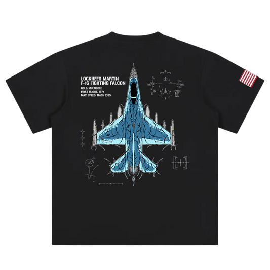 LIMITED - F-16 FIGHTING FALCON CHROMA SHIRT - GHOST