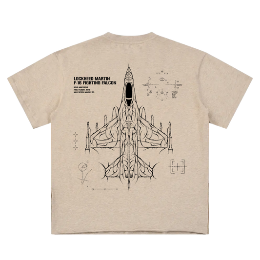 F-16 FIGHTING FALCON T-SHIRT - KHAKI