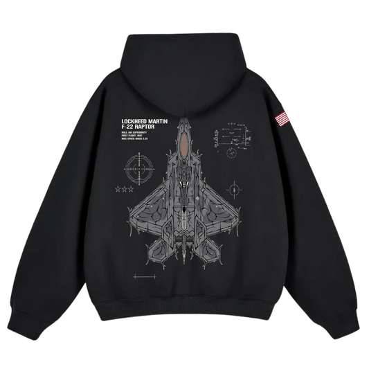 LIMITED - F-22 RAPTOR CHROMA HOODIE - SHADOW